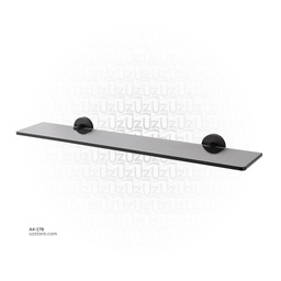 [A4-17B] Black Glass shelf 
(Black glass )60.5x13x4.5cm Brass & stainless steel 