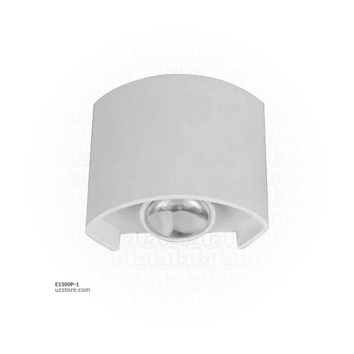 [E1300P-1] LED Outdoor Wall light 039  2*3W WW Silver  AC85V-265V 