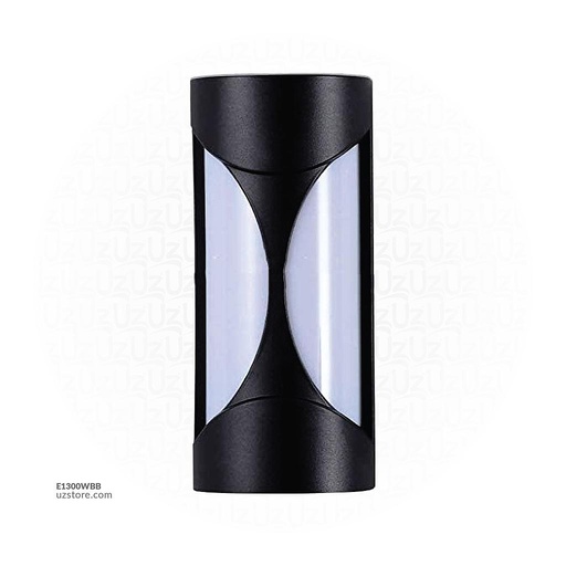 [E1300WBB] LED Outdoor Wall LIGHT W22 12W WW BLACK AC85V-265V