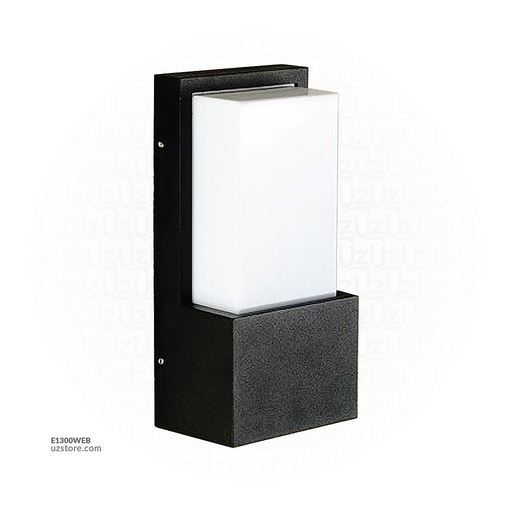 [E1300WEB] LED Outdoor Wall LIGHT W25 12W WW BLACK AC85V-265V