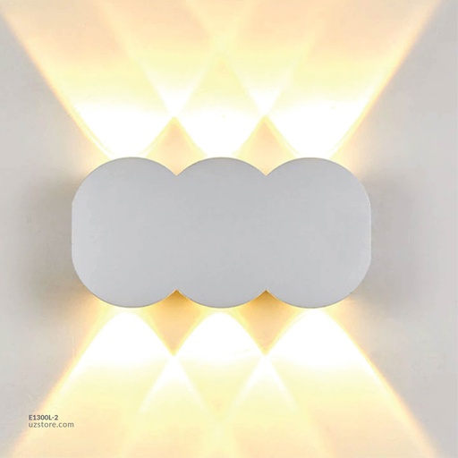 [E1300L-2] LED Outdoor Wall light WA12-2  6*1W WW Silver AC85V-265V 