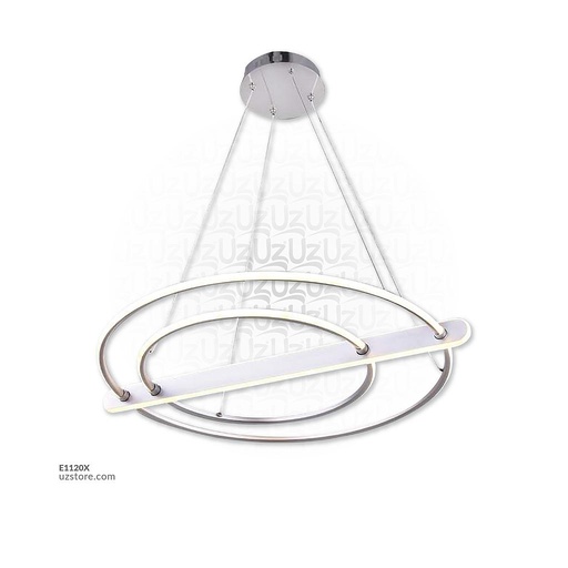 [E1120X] LED Hanging Light 860656 Chrome 72W AC165-265V