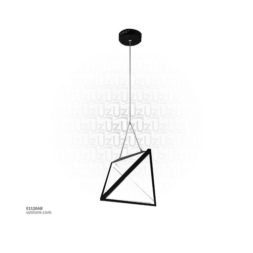 [E1120AB] LED Hanging Light pyramid 860664PB Black 35W AC165-265V