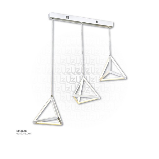 [E1120AC] LED Hanging Light Three pyramid 860664/3PA White 72W AC165-265V