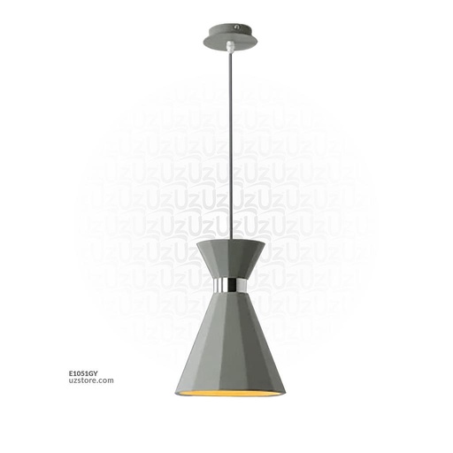 [E1051GY] Pendant Light E27 YGP038 Grey 