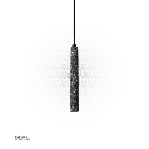 [E1051GR-1] Grey Cylindrical Pendant Light G9 GYP233  