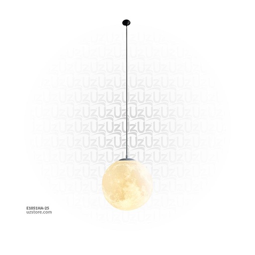 [E1051HA-25] White Moon Pendant Light 25CM E27 DH057