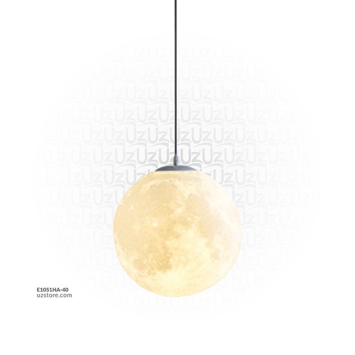 [E1051HA-40] White Moon Pendant Light 40CM E27 DH057