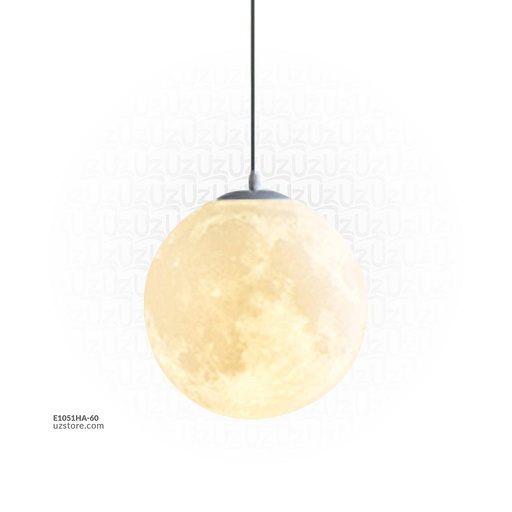[E1051HA-60] مصباح تعليق أبيض-القمر E27 DH057-60CM