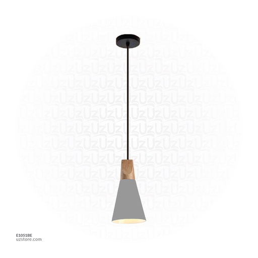 [E1051BE] Pendant Light E27 7745/A GREY