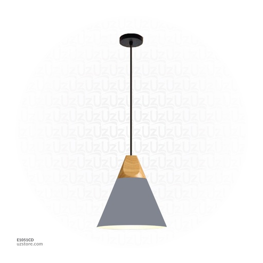 [E1051CD] Pendant Light E27 7745/C DARK GREY