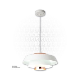 [E1051GR] Hanging Light E27 8025/1 WH+ROSE GD