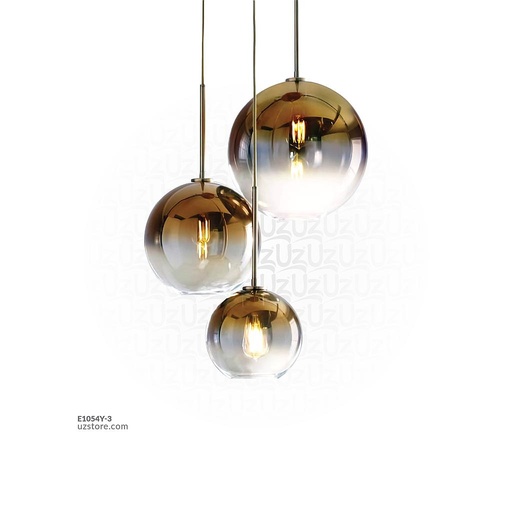 [E1054Y-3] Gradual Gold Spherical Pendant Light  md3172-150-3 D150