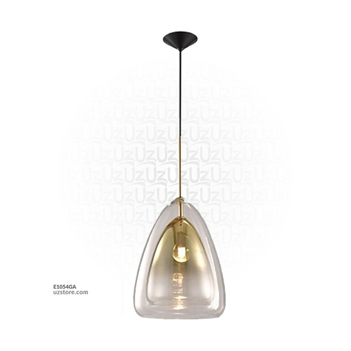 [E1054GA] Amber Glass Pendant Light MD3208-BL D300*H410