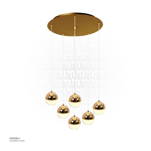 [E1041B-6] Balls Chandelier 1M - Base 40 cm - 6 Balls 9339/6