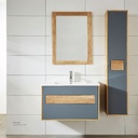 Avellino WashBasin Cabinet (60CM) With Mirror and Side Cabinet