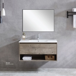 [WC169] Milano Ash Oak WashBasin Cabinet (60CM) With Side Cabinet 62*47*55 CM