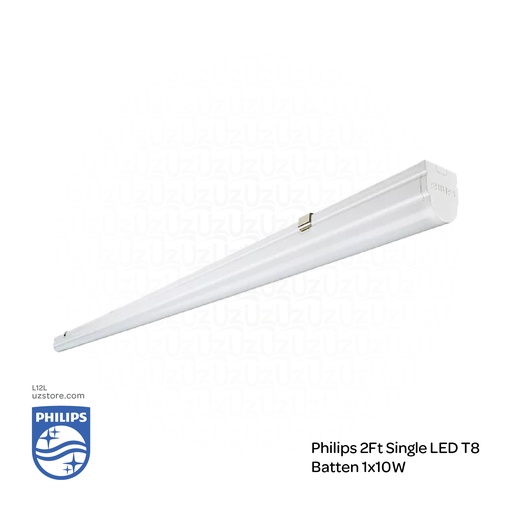 [L12L] PHILIPS 2Ft Single LED T8 Batten 1x10W TMS012C DE L600 G2 