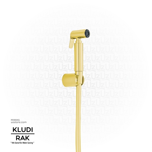 [MX894G] KLUDI RAK Brass Shattaf with Supreme Hose and
 Wall Bracket Gold, RAK32002.GD1
