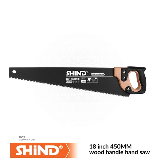 [TN93] Shind - 18 inch 450MM wood handle hand saw 94639