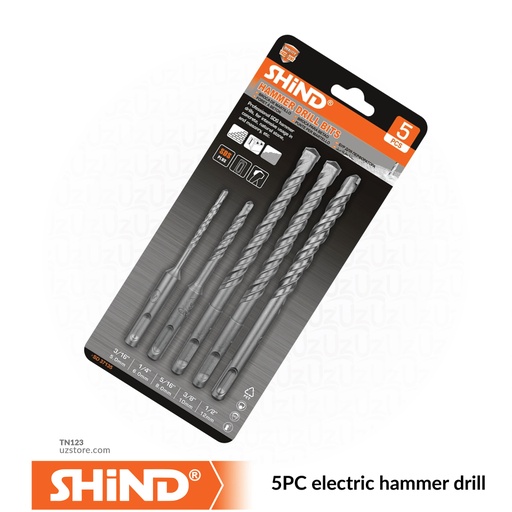 [TN123] Shind - 5PC electric hammer drill 37135