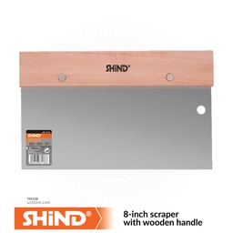 [TN128] Shind - 8 inch wooden handle scraper 37178