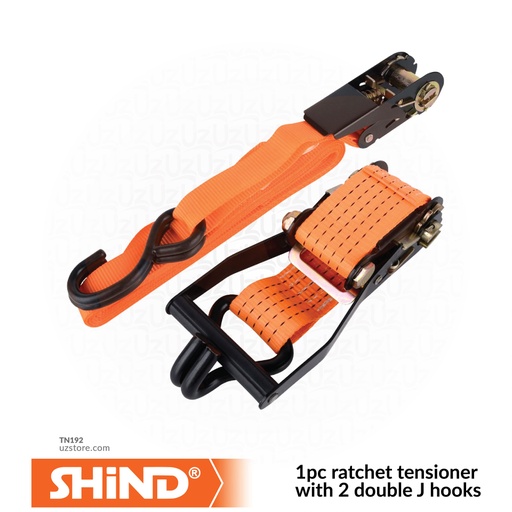 [TN192] Shind - 1pc ratchet tensioner with 2 double J hooks 38mm*6m 37547