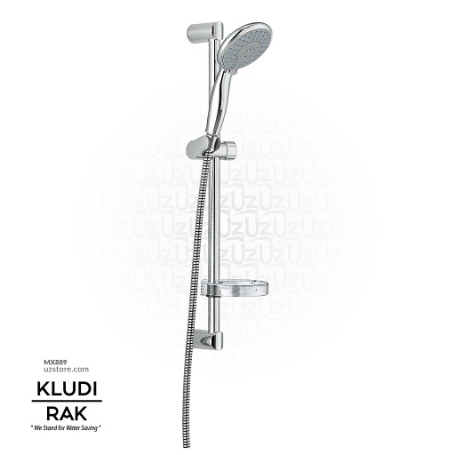 [MX1345] KLUDI RAK  Shower Set (120MM) L=600mm, (Hand Shower + Hose + Bar+ Soap Dish) 4S  RAK62002