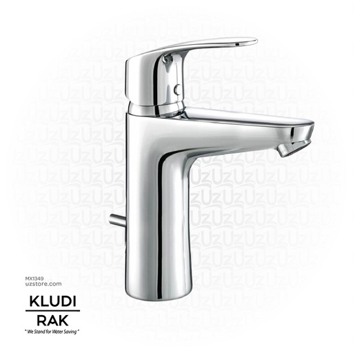 [MX1349] KLUDI RAK  Pearl Single Lever Basin mixer with Abs pop up waste Eco version RAK17040-03