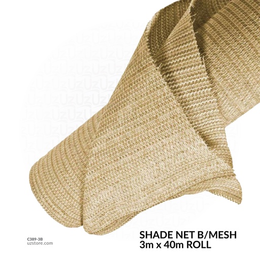 [C389-2BW] SHADE NET B/MESH W/Proof 2m*40m ROLL