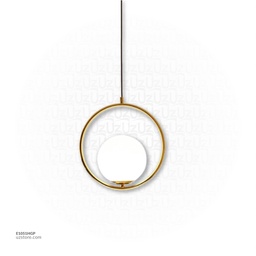 [E1051HGP] Hanging Light E27 MD4002-S  Gold with a White Ball