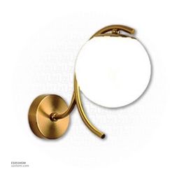 [E1051HGW] Wall Light E27 MB4005 Gold with a White Ball