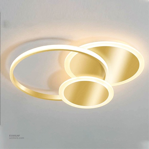 [E1101LAF] مصباح السقف LED بإطار ذهبي A-08