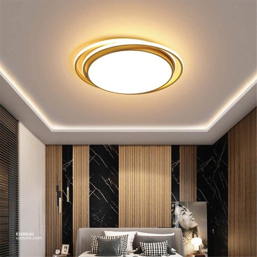 [E1101LAJ] مصباح السقف LED بإطار ذهبي B-01