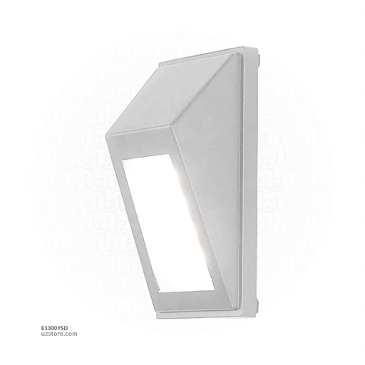 [E1300YSD] مصباح جدار خارجي 10 واط فضي اضاءه بيضاء