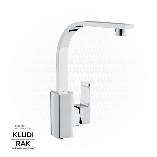 [MX1352] KLUDI RAK Profile Star Single Lever Sink Mixer DN15, Swivel Spout RAK14114-03