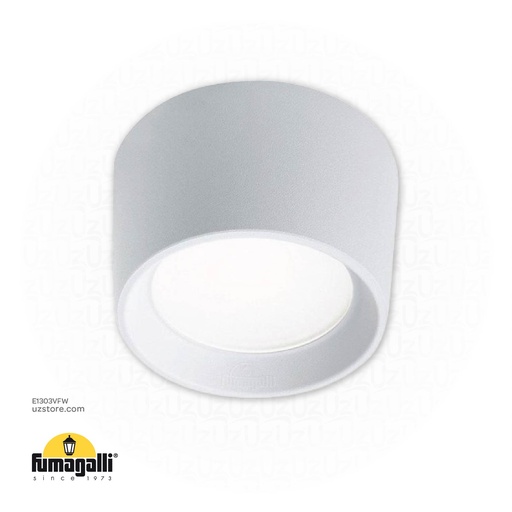 [E1303VFW] FUMAGALLI LIVIA 160 WHITE GX53 LED 10W SURFACE DOWNLIGHT 3000K BK Made in Italy