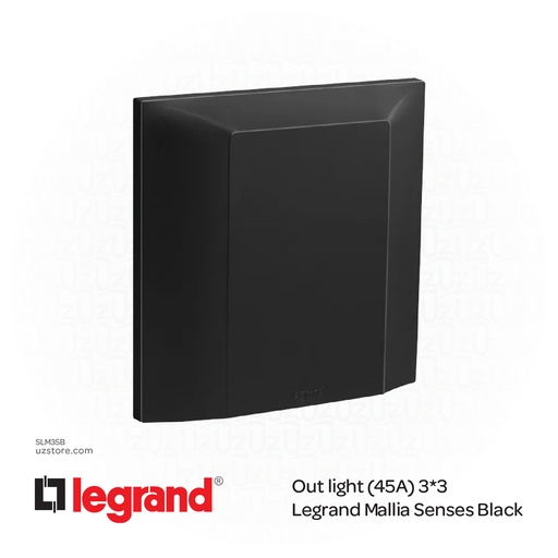 [SLM35B] Out light (45A) 3*3 Legrand Mallia Black