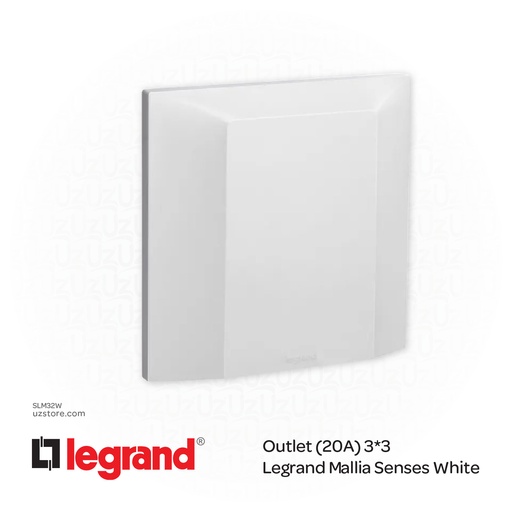 [SLM32W] Outlet (20A) 3*3 Legrand Mallia White