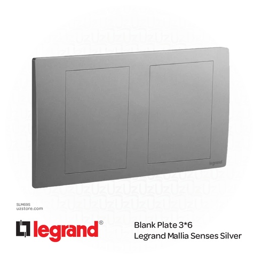 [SLM69S] Blank Plate 3*6 Legrand Mallia Silver