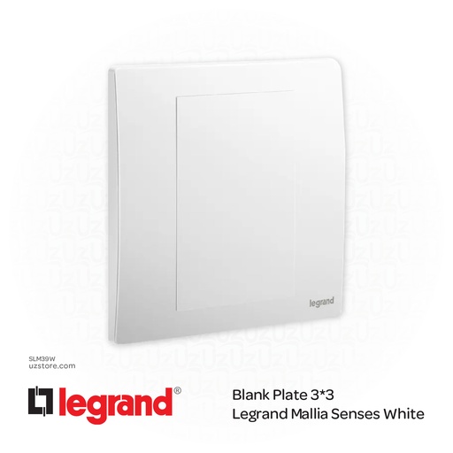 [SLM39W] Blank Plate 3*3 Legrand Mallia White
