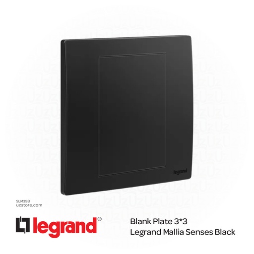 [SLM39B] Blank Plate 3*3 Legrand Mallia Black