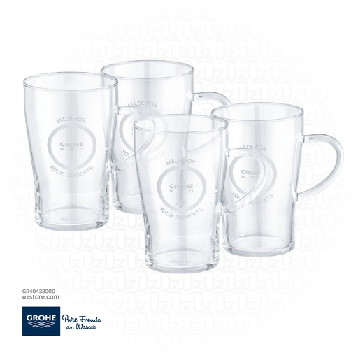 [GR40432000] GROHE Red glasses (4 pieces) 40432000