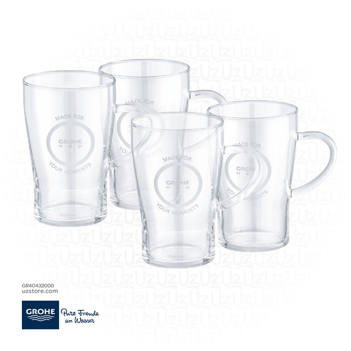 [GR40432000] GROHE Red glasses (4 pieces) 40432000