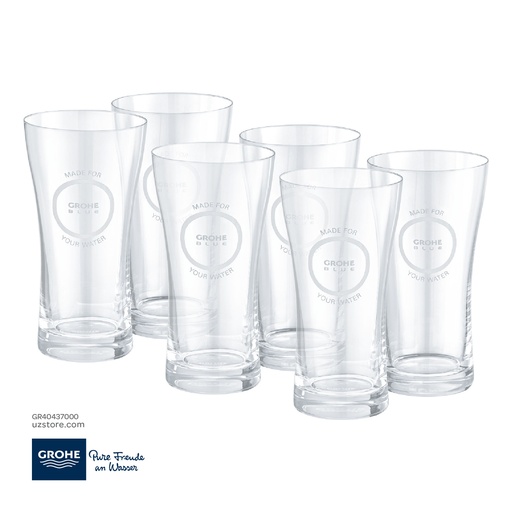 [GR40437000] GROHE Blue glasses (6 pieces) 40437000