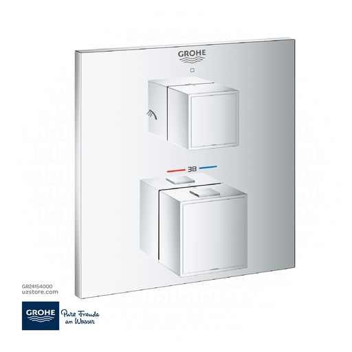 [GR24154000] GROHE Grohtherm Cube Safety shower mixer for 2 outlets with integrated shut off/diverter valve , 24154000 , chrome