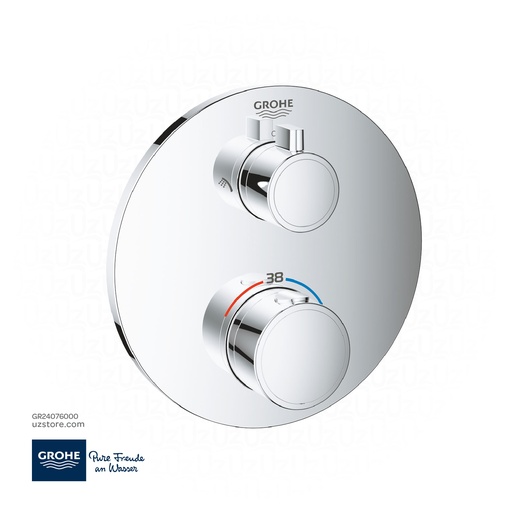 [GR24076000] GROHE Grohtherm Safety shower mixer for 2 outlets with integrated shut off/diverter valve , 24076000 , chrome