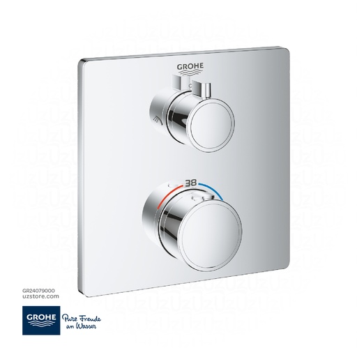 [GR24079000] GROHE Grohtherm Safety shower mixer for 2 outlets with integrated shut off/diverter valve , 24079000 , chrome