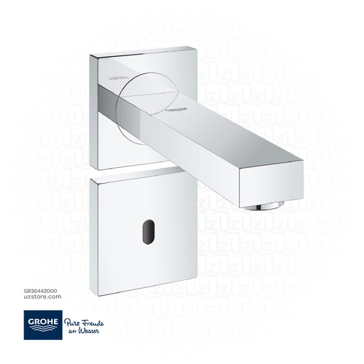 [GR36442000] GROHE Eurocube E Infra-red electronic wall basin tap without mixing device , 36442000 , chrome