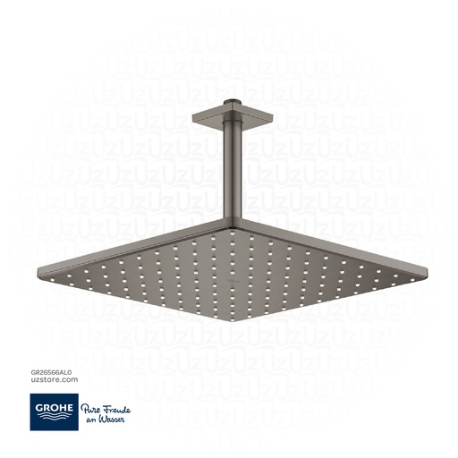 [GR26566AL0] GROHE Rainshower Mono 310 Cube Head shower set ceiling 142 mm , 1 spray , 26566AL0 , brushed hard graphite